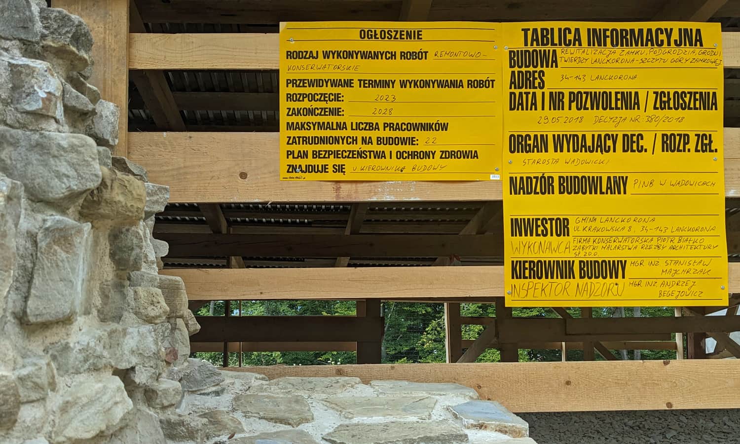Zamek w Lanckoronie w trakcie prac konserwatorskich