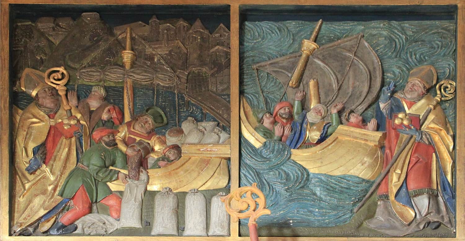 Relief z XVI wieku, kościół św. Mikołaja w austriackim Liesing. Autorstwa Neithan90 - Praca własna, Domena publiczna, https://commons.wikimedia.org/w/index.php?curid=16944244