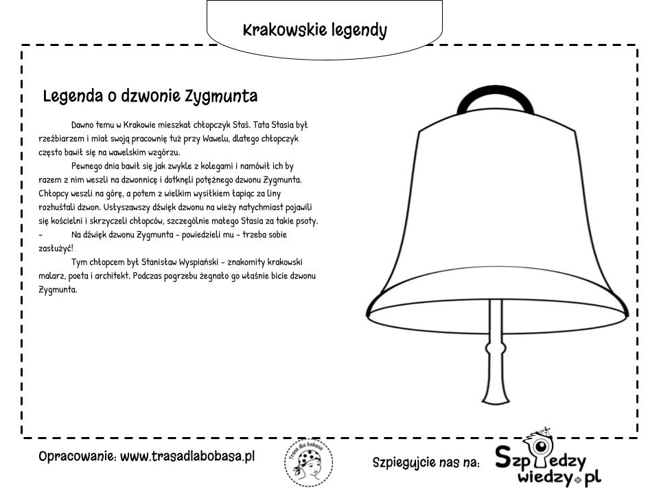 Legenda Dzwon Zygmunta kolorowanka