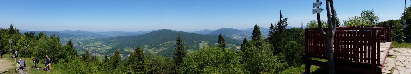 View from the summit of Luboń Wielki to the north, photo by Ula