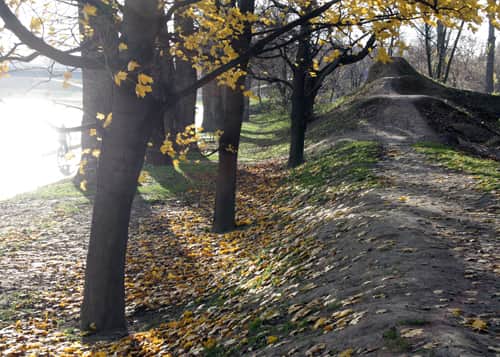 Olszynki - ziemny rowerowy tor przeszkód nad Wisłokiem