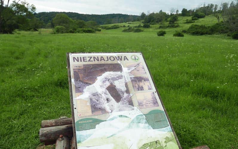 Nieznajowa - damaged information board
