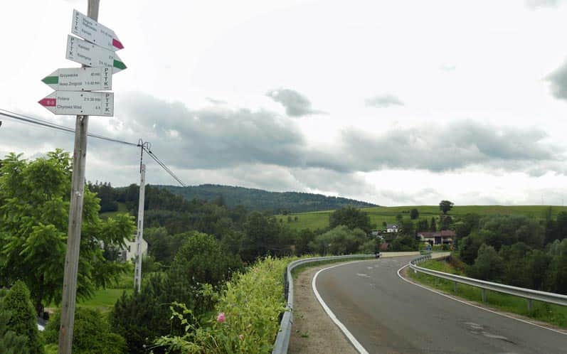 Kąty - entrance to the trail