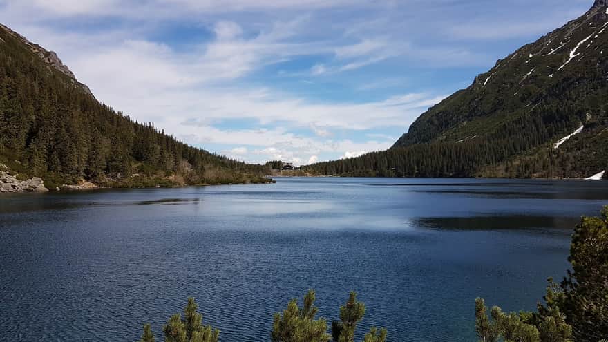 View from the opposite side of the lake