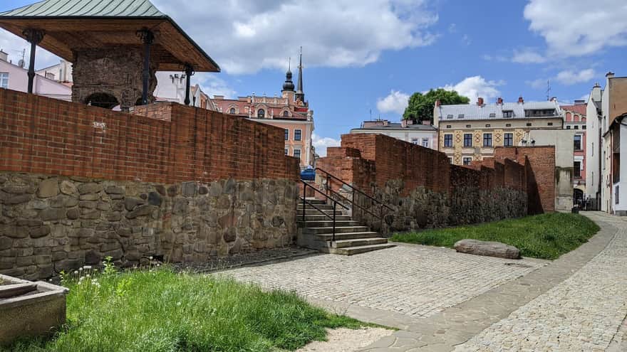 Fragment of the walls on Wąska Street