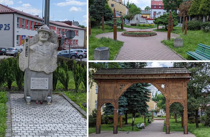Andrzej Małkowski Park, Sándor Petőfi Park, and the Seklerska Gate leading to it