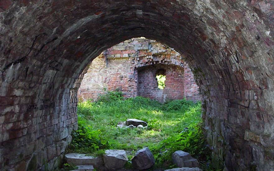 Castle ruins on Góra św. Marcina