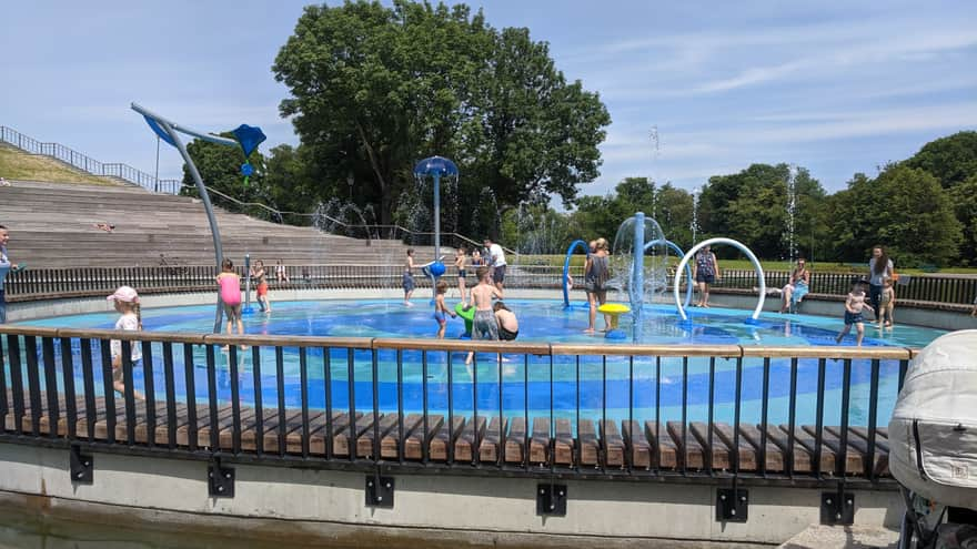 Water playground in Jordan Park