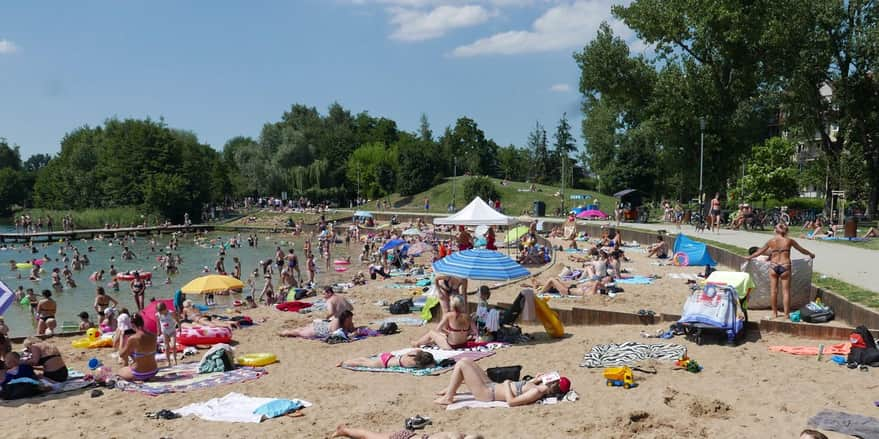 Bagry - plaża przy kąpielisku strzeżonym