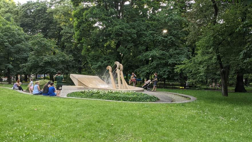 Fountain "Chopin Piano" - Planty Park in Krakow