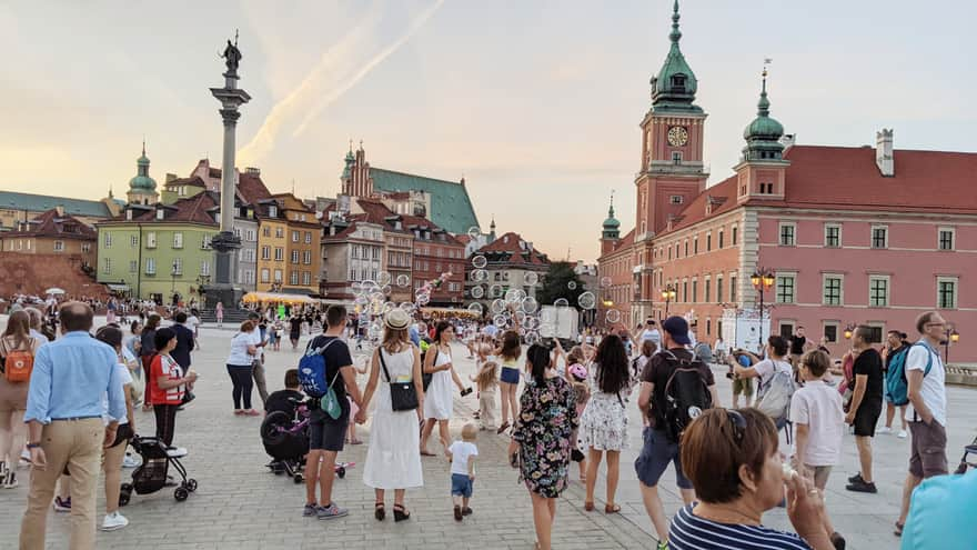 Zamek Królewski i kolumna Zygmunta III Wazy