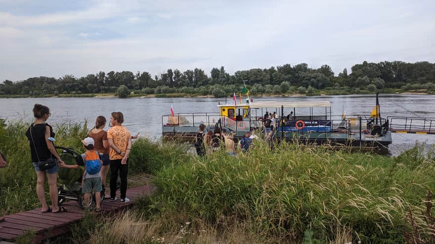 Praga Beach - ferry to the beach from the Vistula Boulevards near the Old Town in Warsaw