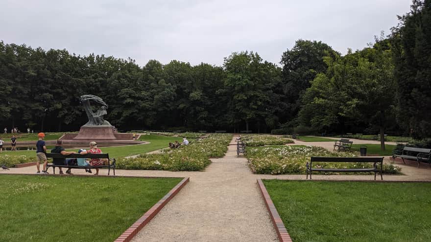Monument of Fryderyk Chopin - Royal Baths Park in Warsaw