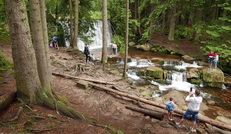 Yellow sledding trail from Karpacz - Wild Waterfall