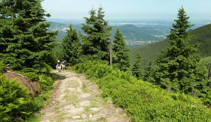 Sowia Dolina - czarny szlak, widok na Karpacz