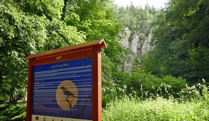 Krucze Skały - legend plaque