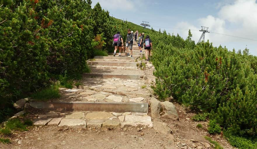 Travers to Śnieżka - ascent on the yellow trail to the summit of Śnieżka