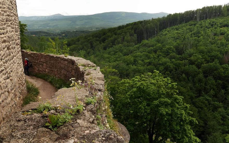 Chojnik Castle - view from the inter-wall passage