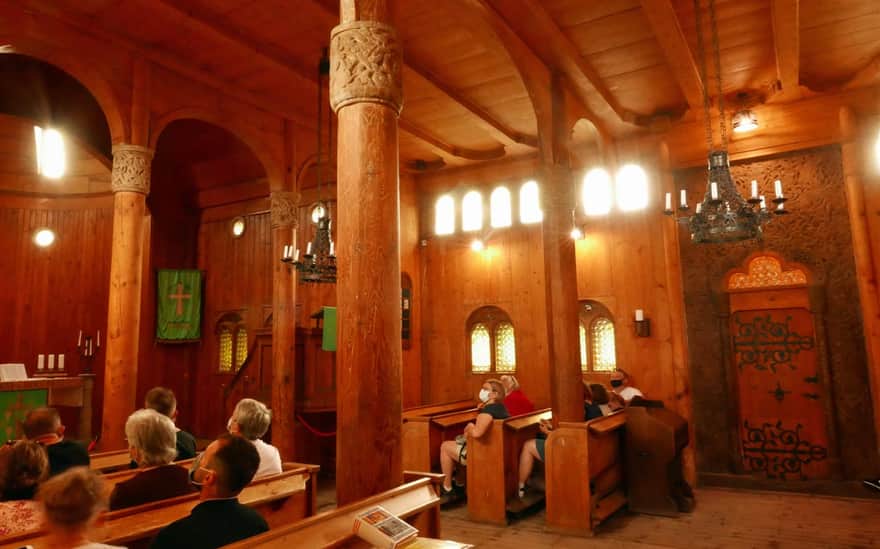 Świątynia Wang w Karpaczu Górnym - wnętrze