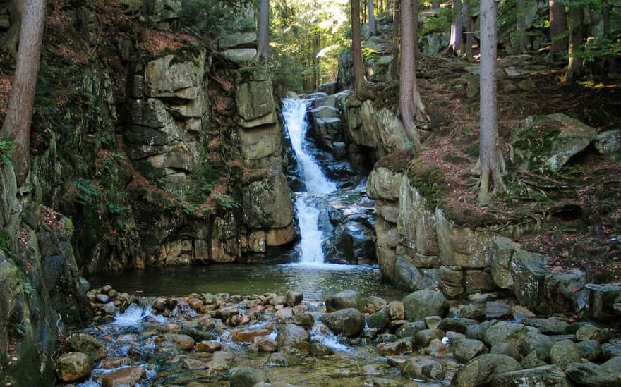 Podgórna Waterfall in Przesieka