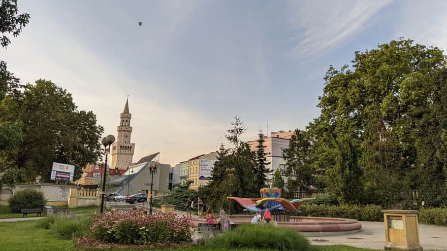 Opole - Fountain at Wolności Square