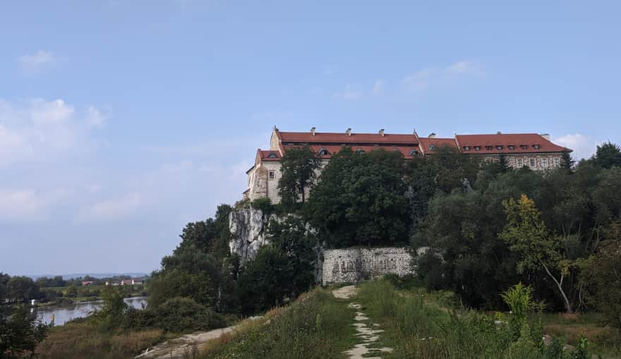 Benedictine Abbey in Tyńce - view from the Vistula embankment