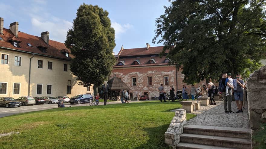 Benedictine Abbey in Tyńce - courtyard