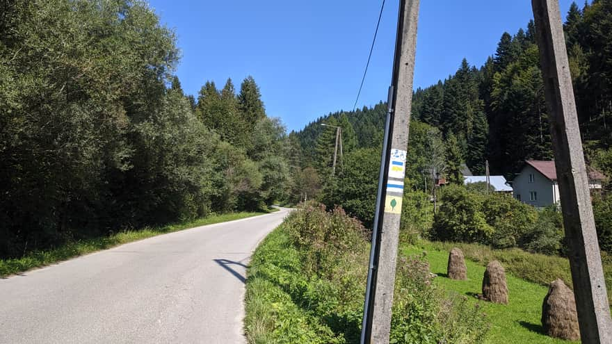 Blue trail to Zaskalnik Waterfall in Szczawnica