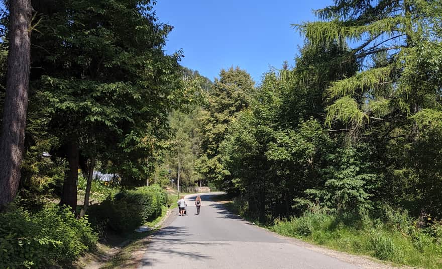 Blue trail to Zaskalnik Waterfall in Szczawnica