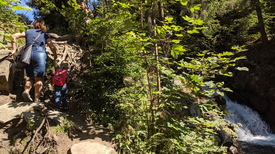 Approach to the waterfall