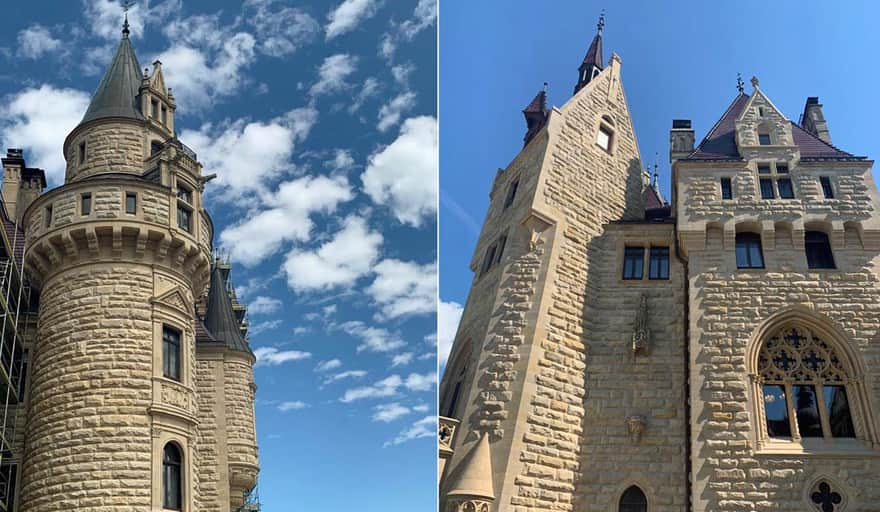 Moszna Castle - palace towers