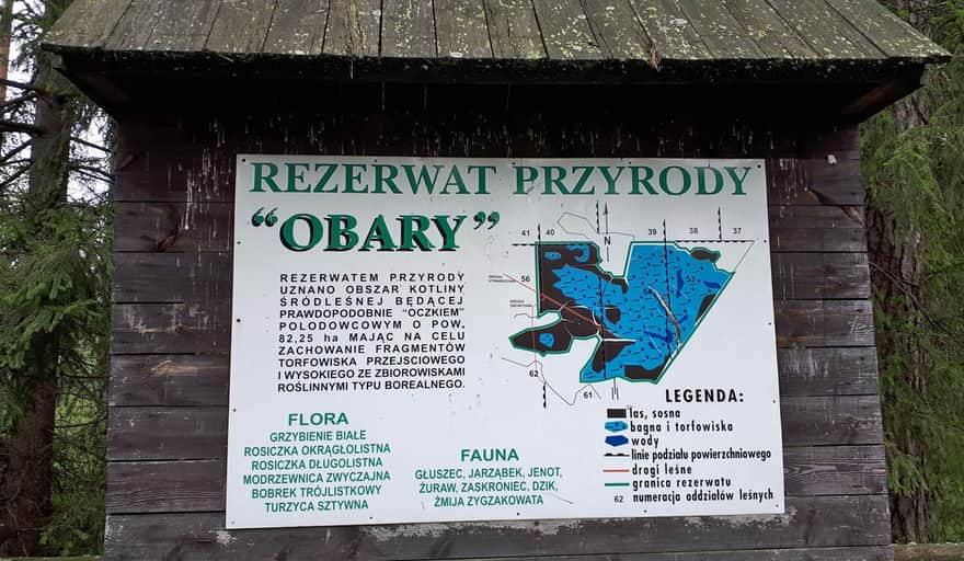 Rezerwat Obary - plan i mapka