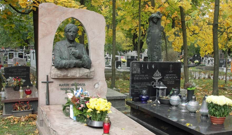Cmentarz Rakowice - nagrobek Marka Grechuty