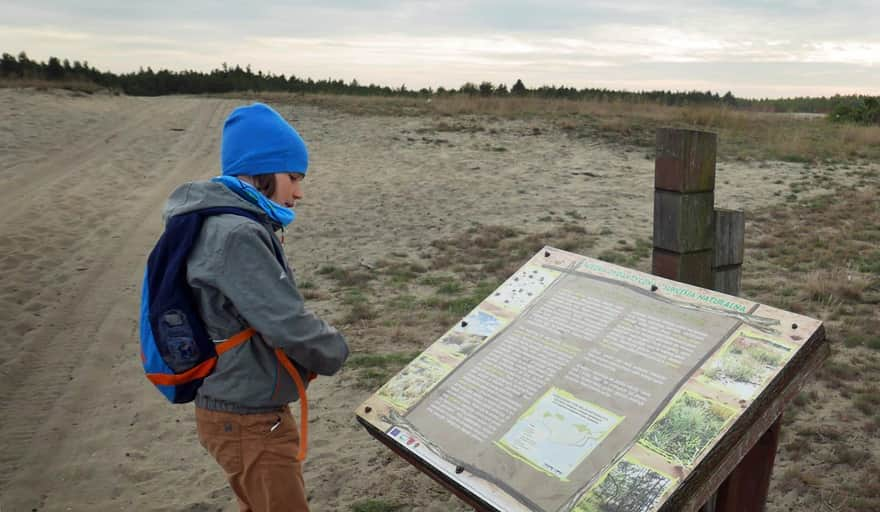 Błędów Desert. Nature information boards