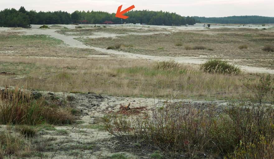 Pustynia Błędowska, Róża Wiatrów widziana ze środka pustyni