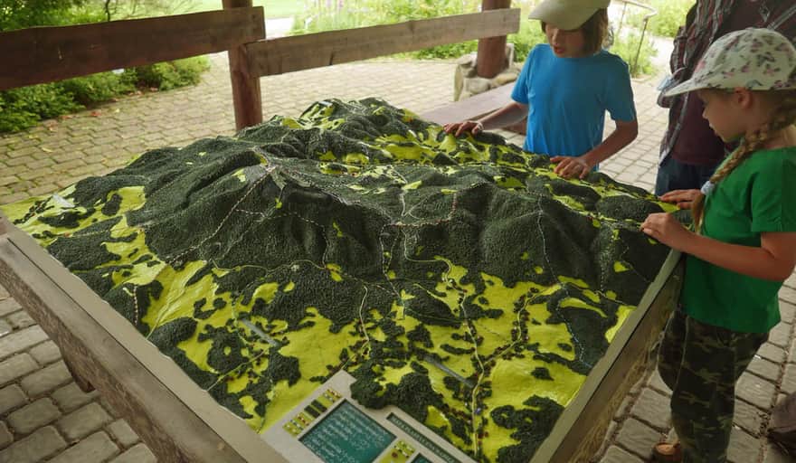 Babiogóra National Park Management - educational garden, model of Babia Góra massif