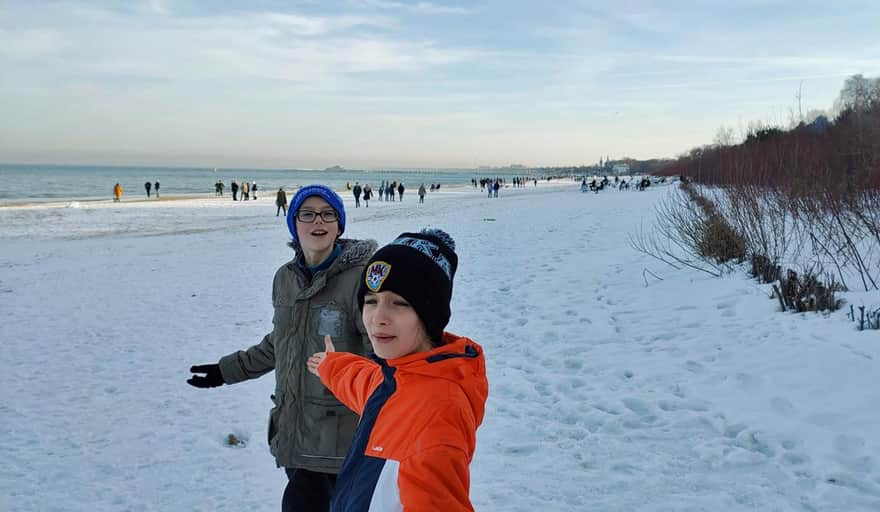 Beach in the snow! Photo by DG