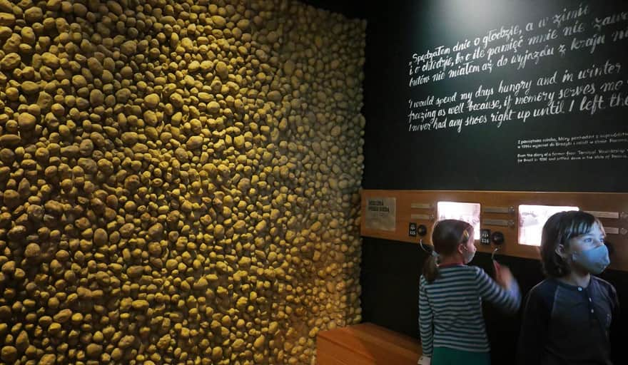 Emigration Museum in Gdynia - potato wall