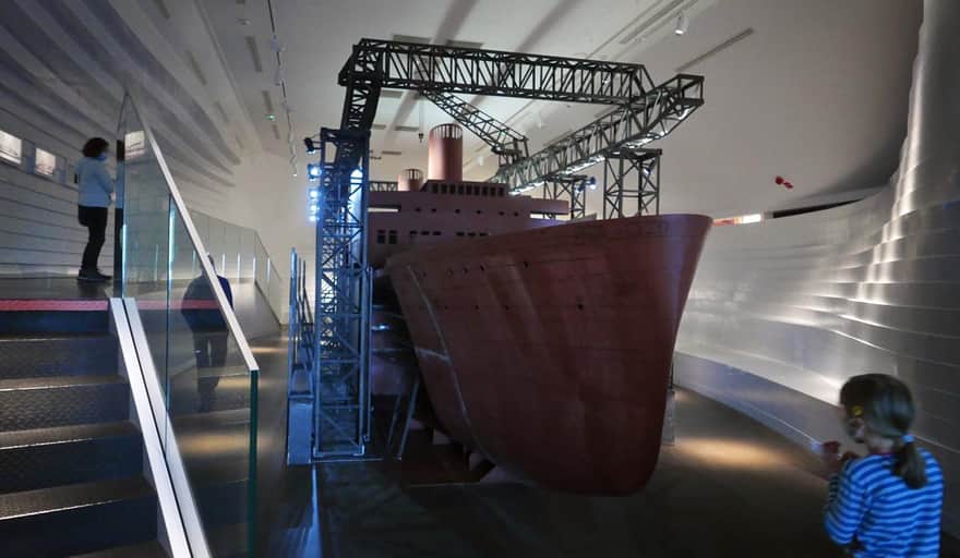 Emigration Museum in Gdynia - model of m/s Batory