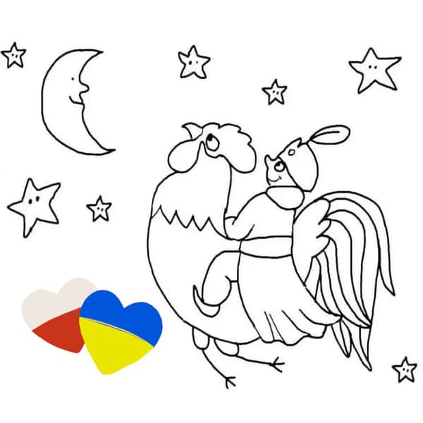Kolorowanki krakowskie legendy w języku ukraińskim dla dzieci 