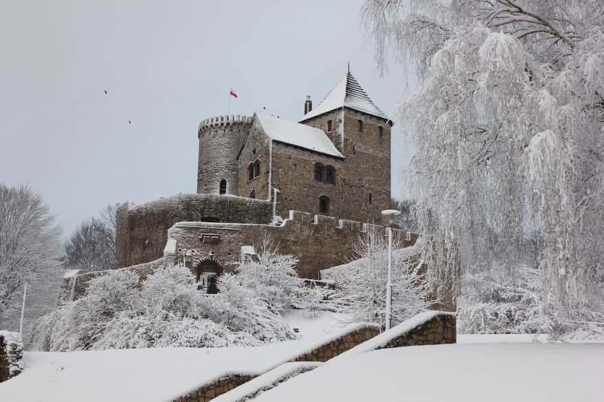 Będzin Castle in winter
