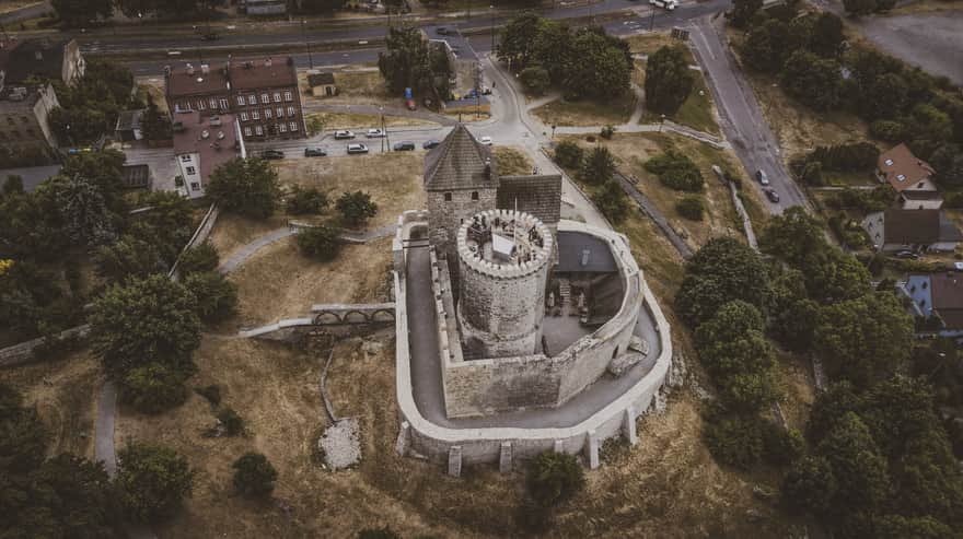 Będzin Castle - aerial view
