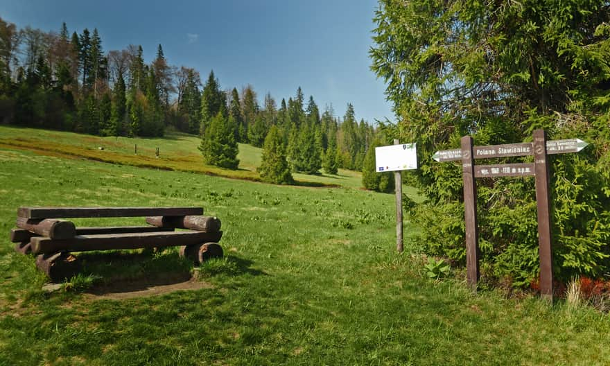 Polana Stawieniec - zielony szlak na Gorc Troszacki