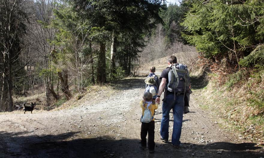 Start of the yellow trail to Stare Wierchy