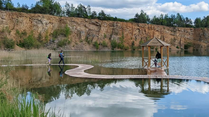 Park Gródek w Jaworznie - Zalew Wydra, pomosty