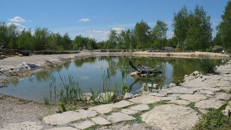 Pond and beach