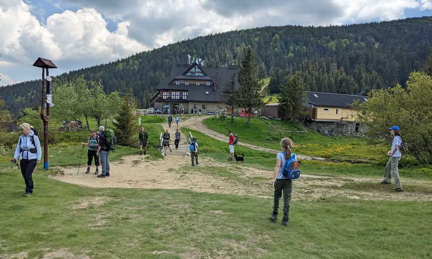 Hala Miziowa and the PTTK Shelter on Hala Miziowa