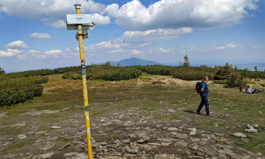 Pilsko - summit. View of the top of Babia Góra.