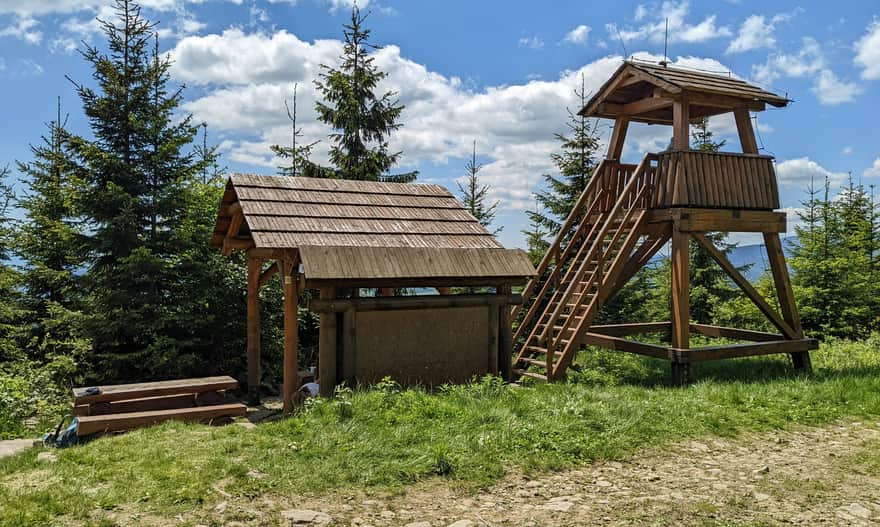 Yellow trail Slana Voda - Babia Góra. Stavice viewing shelter