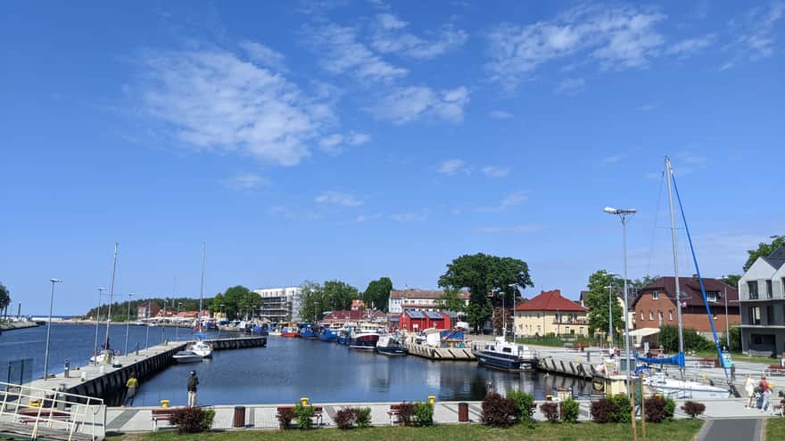 Widok z mostu na ujście Regi do Morza
